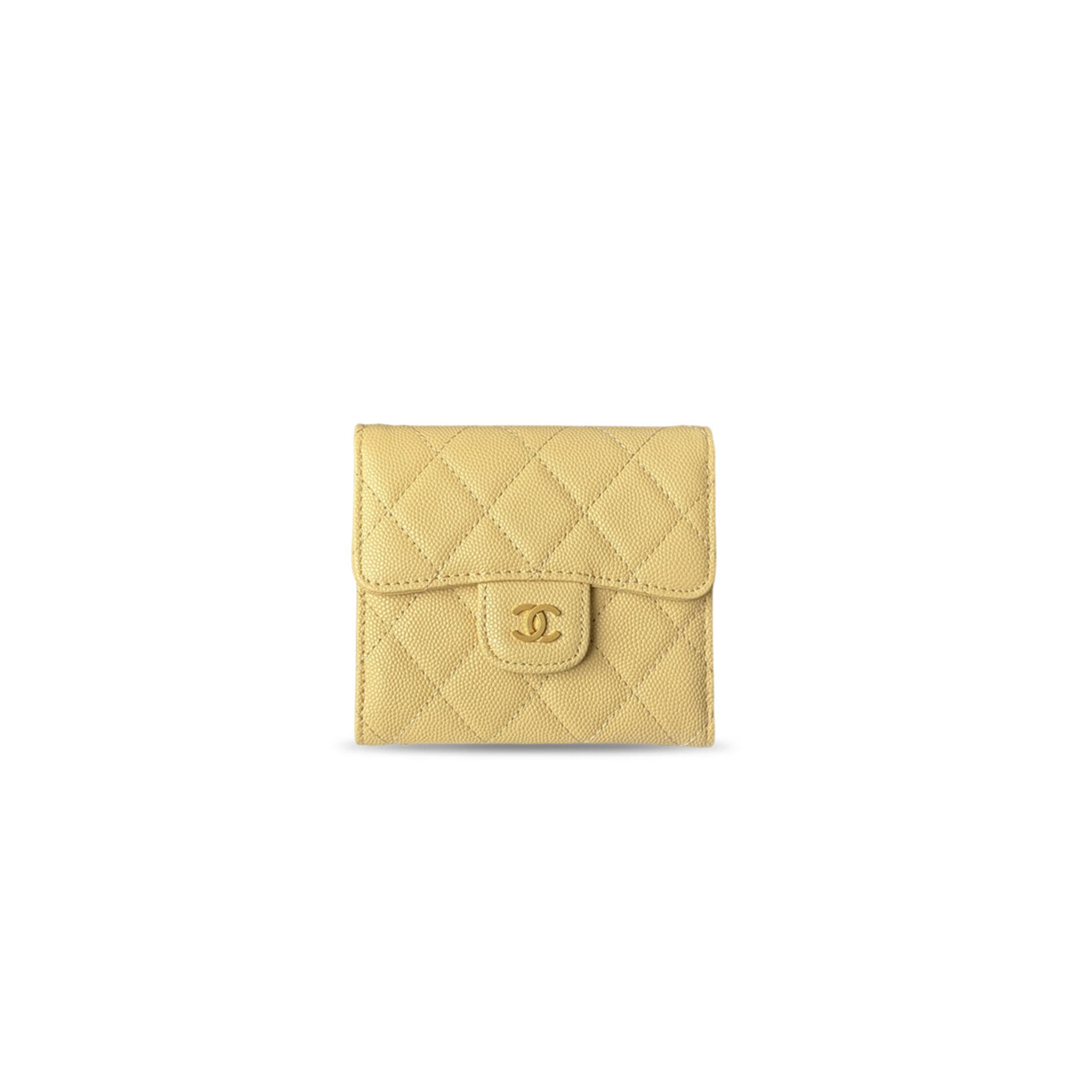 CHANEL QUILTED TRI-FOLD FLAP WALLET (11.5*10.5*3cm)